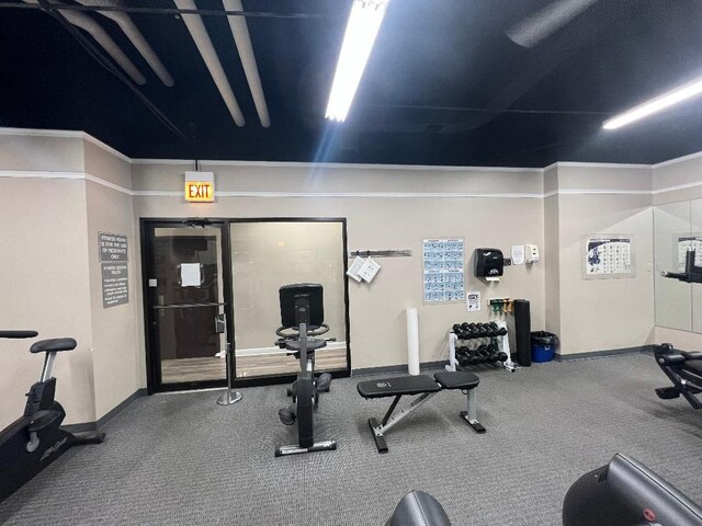 1636 N Wells Ave Unit 2014, Chicago, IL 60614 - workout area featuring baseboards and ornamental molding