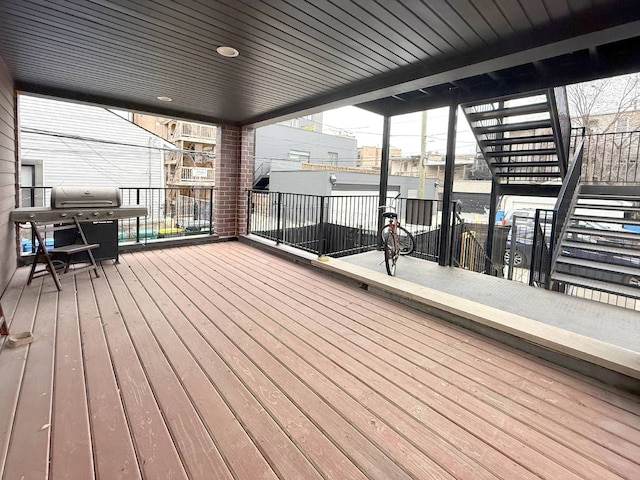 1017 S Claremont Ave, Chicago, IL 60612 - deck featuring a grill