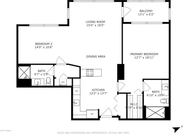 130 N Garland Ct Unit 2612, Chicago, IL 60602 - view of home floor plan