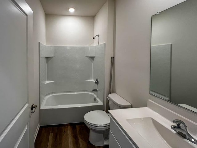 1095 Savannah Ln, Pingree Grove, IL 60140 - full bathroom with wood finished floors, vanity, washtub / shower combination, and recessed lighting