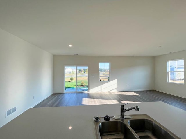 1095 Savannah Ln, Pingree Grove, IL 60140 - kitchen with wood finished floors, recessed lighting, and open floor plan