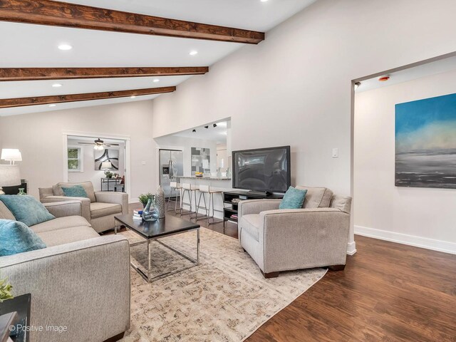 18731 John Ave, Country Club Hills, IL 60478 - living room with wood finished floors, recessed lighting, and a ceiling fan