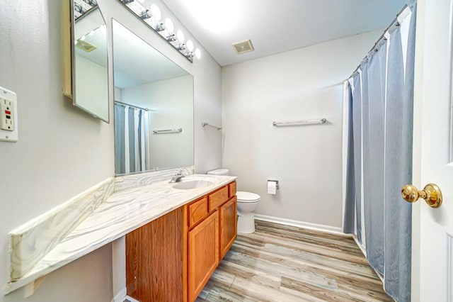 1471 Doolittle Ln, Grayslake, IL 60030 - bathroom with vanity, wood finished floors, and a shower with curtain