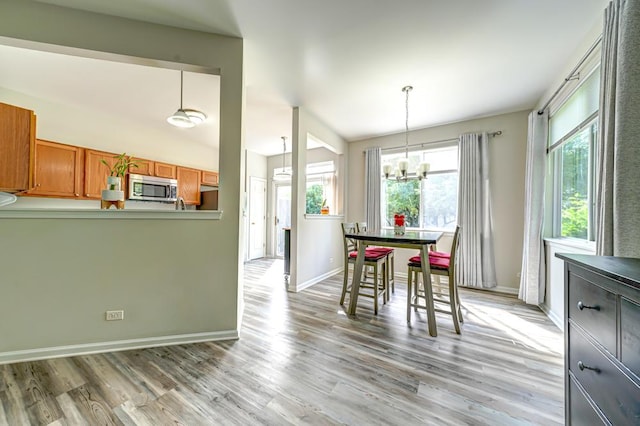 1471 Doolittle Ln, Grayslake, IL 60030 - dining room with light wood-style floors and a chandelier
