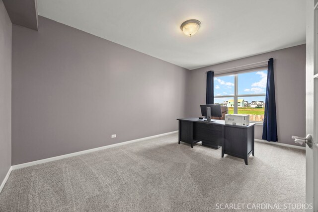 854 Preston Ln, Oswego, IL 60543 - office area with light carpet