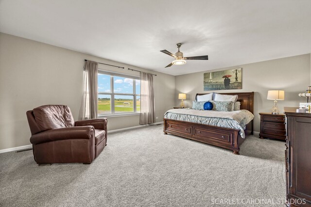 854 Preston Ln, Oswego, IL 60543 - carpeted bedroom featuring baseboards and ceiling fan