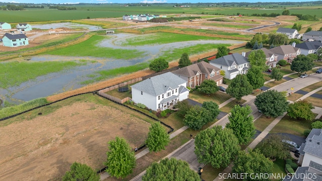 854 Preston Ln, Oswego, IL 60543 - overview of rural landscape featuring a nearby body of water and nearby suburban area