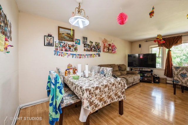 1107 E Algonquin Rd Unit 19, Arlington Heights, IL 60005 - dining area with wood finished floors and baseboard heating