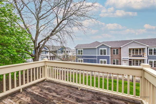 1186 Ballantrae Pl Unit D, Mundelein, IL 60060 - wooden deck featuring a residential view
