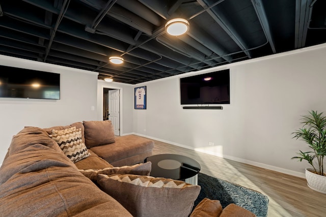 5462 Ridge Xing, Hanover Park, IL 60133 - living room featuring wood finished floors and baseboards