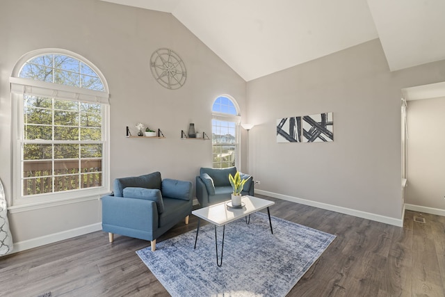 5462 Ridge Xing, Hanover Park, IL 60133 - living area with high vaulted ceiling and wood finished floors