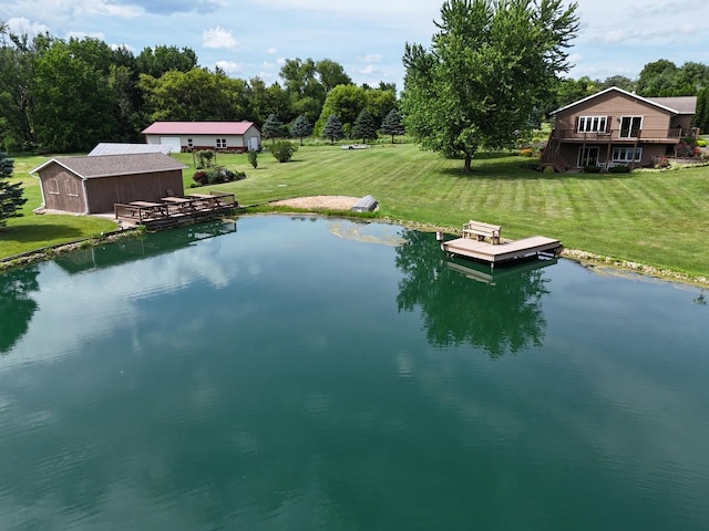 5782 N Brown Rd, Dakota, IL 61018 - aerial view of property and surrounding area featuring a nearby body of water