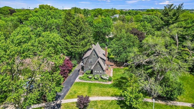 335 Arlington Rd, Itasca, IL 60143 - aerial view of property and surrounding area featuring a heavily wooded area