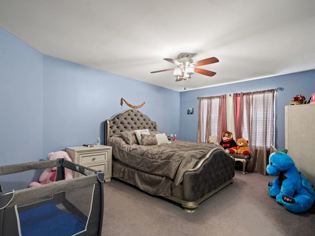 17240 Arrow Head Dr Unit 17240, Lockport, IL 60441 - bedroom featuring light carpet and a ceiling fan