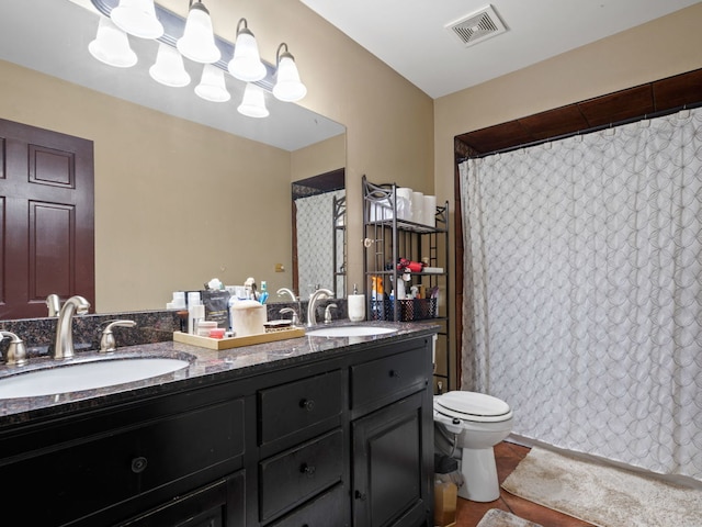 17240 Arrow Head Dr Unit 17240, Lockport, IL 60441 - full bathroom featuring double vanity, tile patterned flooring, and a shower with curtain