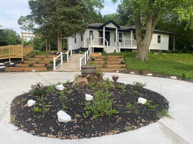 16705 Wolf Rd, Orland Park, IL 60467 - view of front facade featuring a porch and stairway