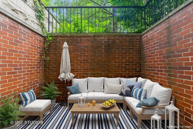 1302 N Bosworth Ave Unit 1, Chicago, IL 60642 - view of patio with an outdoor living space