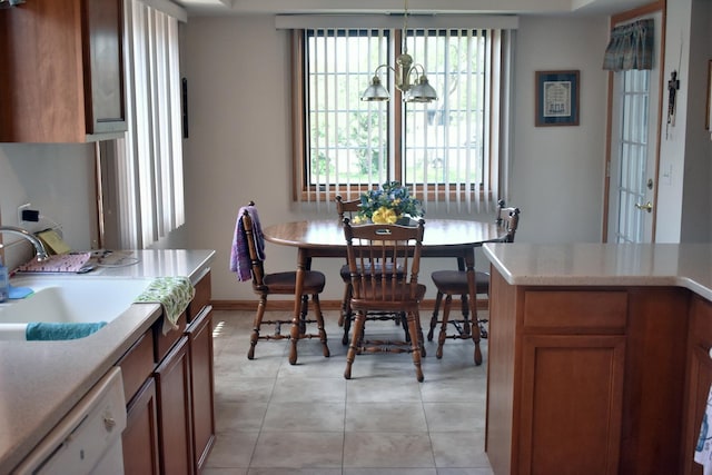 13058 Laurel Glen Ct Unit 203, Palos Heights, IL 60463 - dining area featuring a chandelier and light tile patterned floors