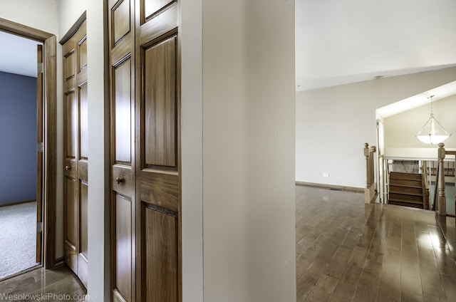 101 Croftwood Ct, Rolling Meadows, IL 60008 - hallway with dark wood finished floors and baseboards
