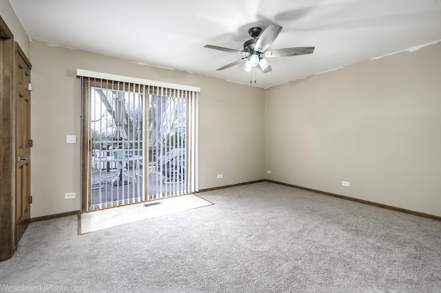 101 Croftwood Ct, Rolling Meadows, IL 60008 - carpeted spare room with a ceiling fan and baseboards