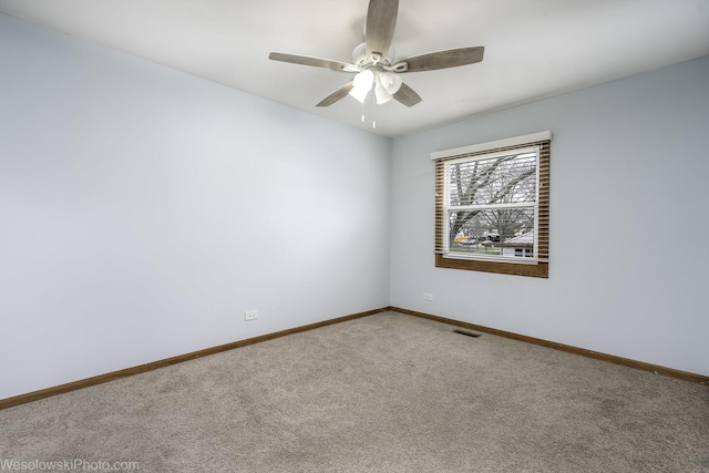 101 Croftwood Ct, Rolling Meadows, IL 60008 - carpeted empty room with baseboards and ceiling fan