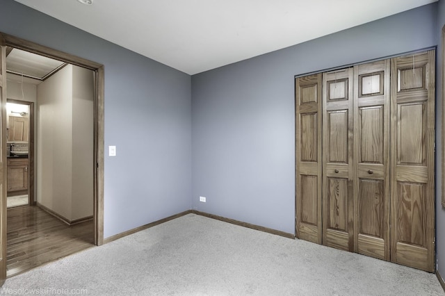 101 Croftwood Ct, Rolling Meadows, IL 60008 - unfurnished bedroom featuring carpet floors, attic access, and a closet