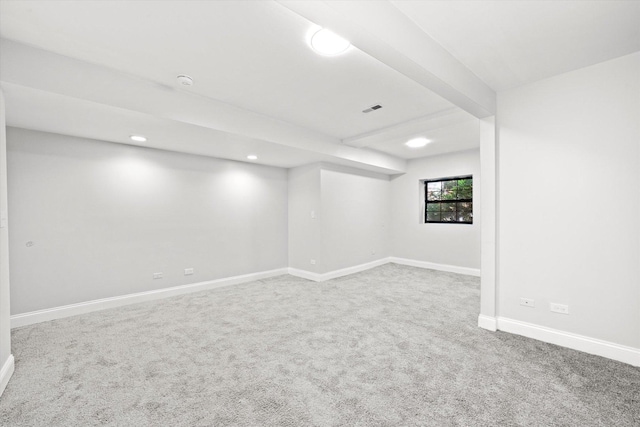 1363 E 64th St Unit 1, Chicago, IL 60637 - carpeted spare room featuring baseboards and recessed lighting