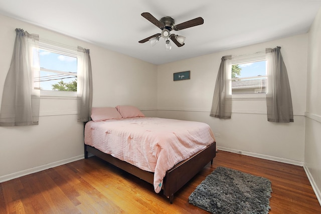 5754 150th St, Oak Forest, IL 60452 - bedroom featuring wood finished floors and ceiling fan