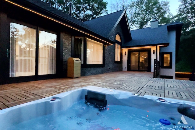 113 Oak Ridge Dr E, Burr Ridge, IL 60527 - view of swimming pool featuring a patio and an outdoor hot tub