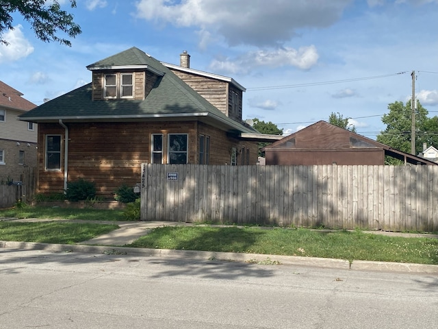 13425 S S Ave M, Chicago, IL 60633 - view of side of home with a chimney and a shingled roof