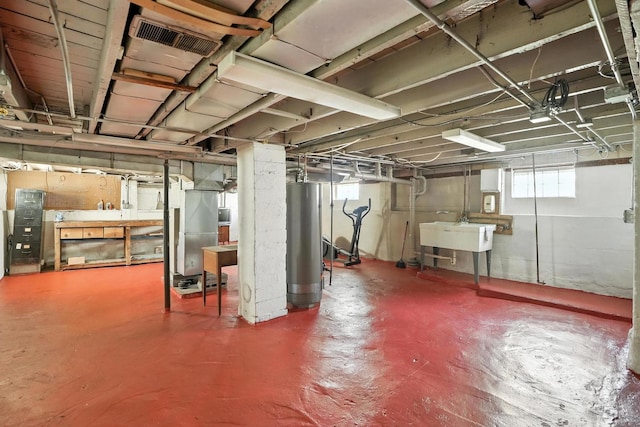 13425 S S Ave M, Chicago, IL 60633 - basement featuring water heater and heating unit