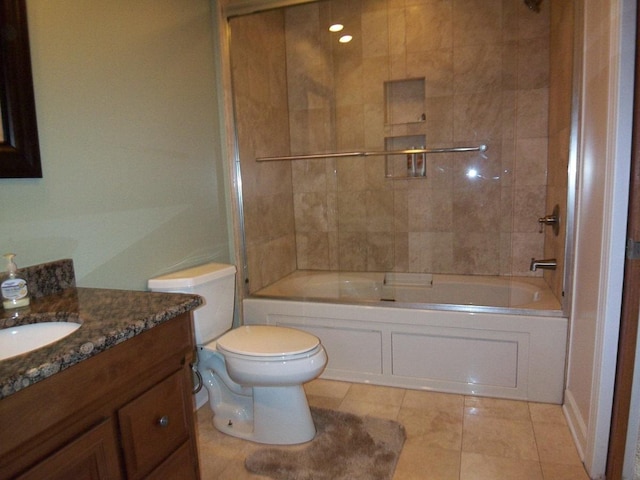 623 Willow Ln, Elk Grove Village, IL 60007 - bathroom featuring vanity, washtub / shower combination, and tile patterned floors