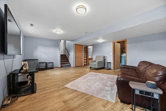 4513 W Jonquil Ln, Monee, IL 60449 - living area with stairway and wood finished floors