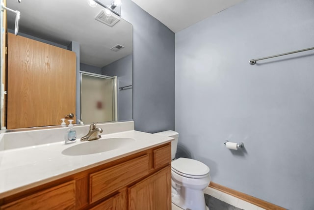 4513 W Jonquil Ln, Monee, IL 60449 - full bath featuring a stall shower, vanity, and tile patterned flooring