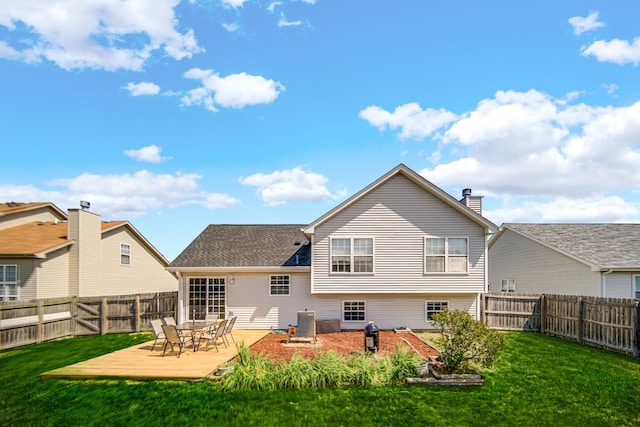 4513 W Jonquil Ln, Monee, IL 60449 - rear view of house with a fenced backyard and a patio