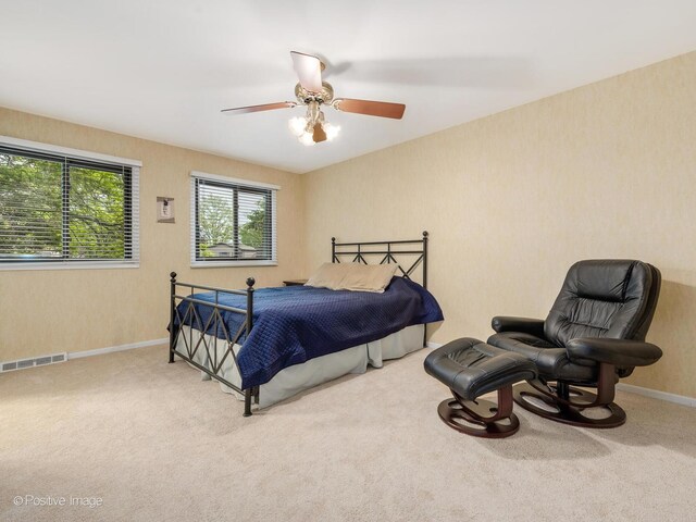 3843 Lizette Ln, Glenview, IL 60026 - bedroom with carpet and a ceiling fan