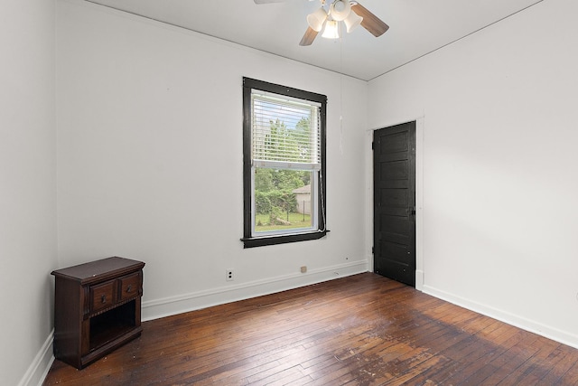 7933 S Burnham Ave, Chicago, IL 60617 - spare room featuring hardwood / wood-style flooring and ceiling fan