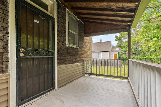7933 S Burnham Ave, Chicago, IL 60617 - view of wooden deck