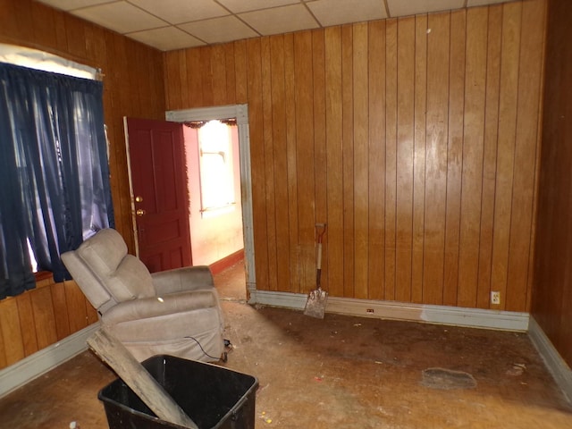 8417 S Mackinaw Ave, Chicago, IL 60617 - living area with wood walls and baseboards