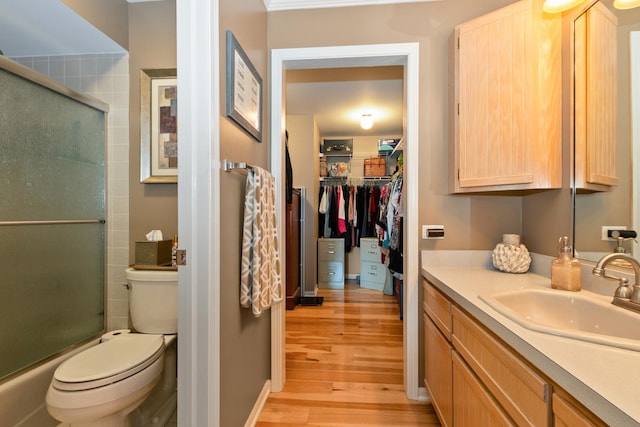 833 Winter Park Dr Unit 833, New Lenox, IL 60451 - bathroom featuring vanity, wood finished floors, and a spacious closet
