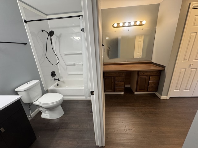 261 Bryant Way, Bolingbrook, IL 60440 - full bathroom featuring vanity, wood finished floors, and shower / tub combination