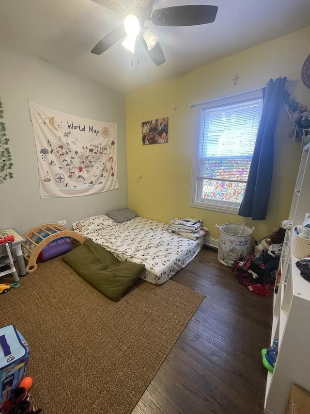 8233 S Manistee Ave, Chicago, IL 60617 - bedroom with wood finished floors and ceiling fan