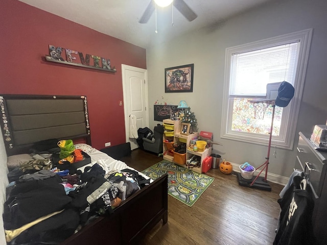 8233 S Manistee Ave, Chicago, IL 60617 - bedroom featuring wood finished floors and a ceiling fan