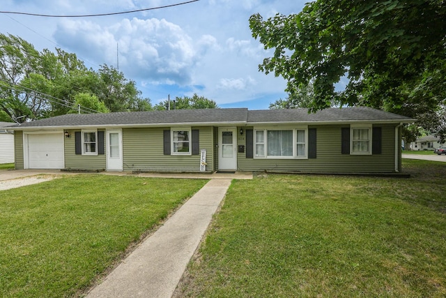 514 E Beaudoin St, Bourbonnais, IL 60914 - ranch-style home featuring a front lawn, an attached garage, and concrete driveway