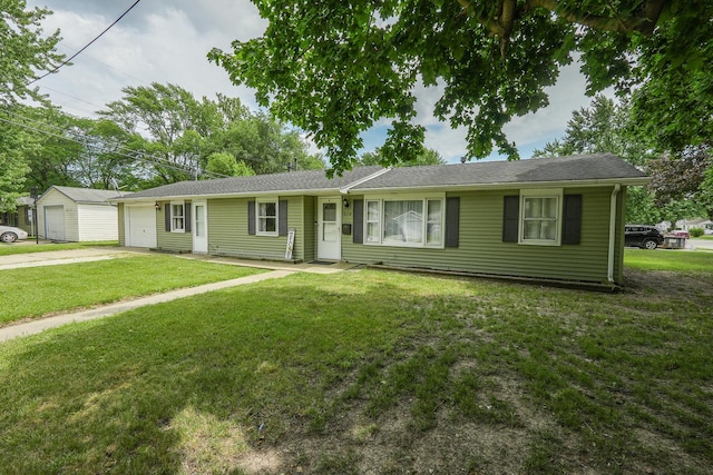 514 E Beaudoin St, Bourbonnais, IL 60914 - single story home featuring a garage, a front lawn, and driveway
