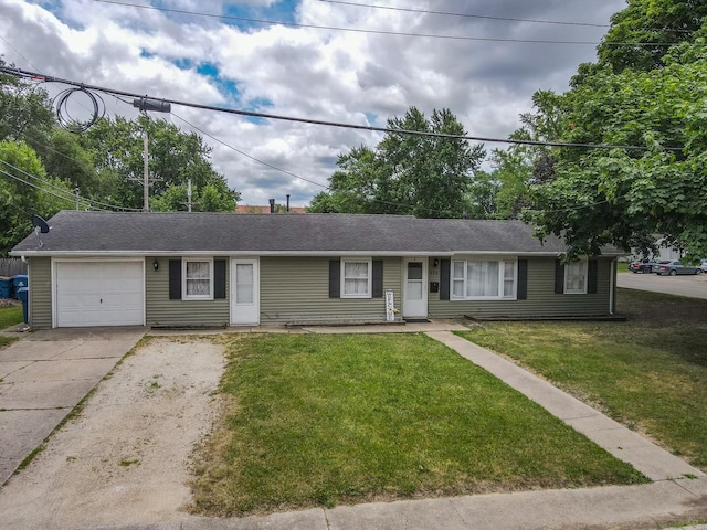514 E Beaudoin St, Bourbonnais, IL 60914 - ranch-style house featuring driveway, an attached garage, and a front lawn