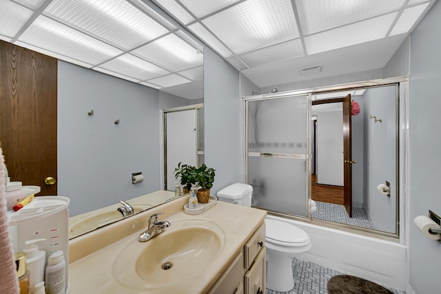 475 Plum Creek Dr Unit 212, Wheeling, IL 60090 - full bath featuring vanity, combined bath / shower with glass door, and tile patterned flooring