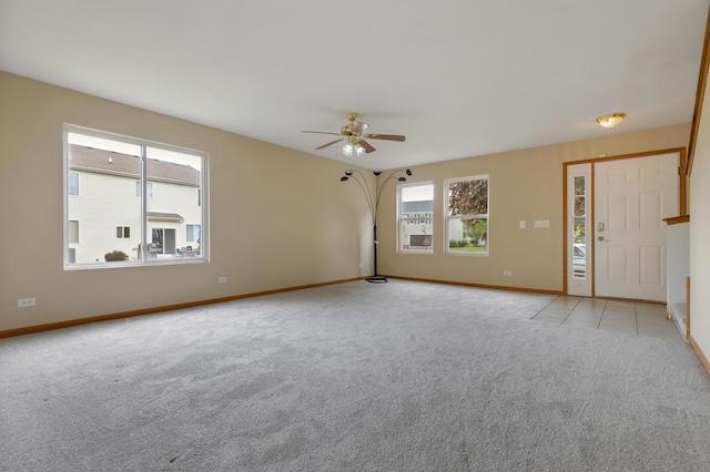838 Valley Stream Dr, Pingree Grove, IL 60140 - carpeted empty room featuring ceiling fan and baseboards
