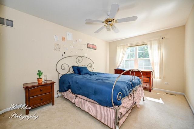 750 Seybrooke Ln, Crystal Lake, IL 60012 - bedroom with light carpet and a ceiling fan