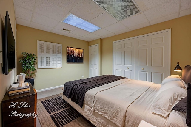 750 Seybrooke Ln, Crystal Lake, IL 60012 - carpeted bedroom with a drop ceiling
